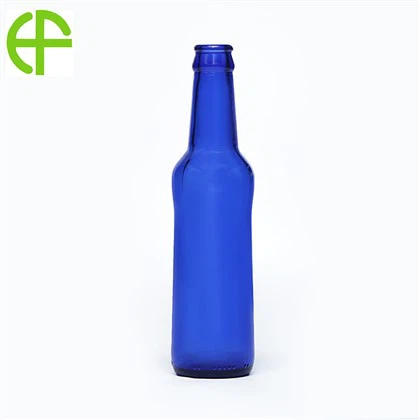 280 ml sklenená fľaša na pivo Sapphire Blue Brave