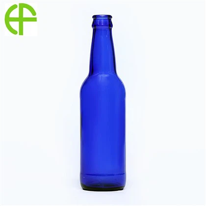 330 ml sklenená fľaša na pivo Dexin zafírovo modrá